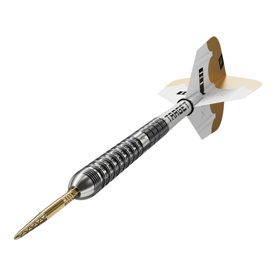Das Bild zeigt die Target Redux 03 Swiss Point Steeldarts. Diese Darts überzeugen durch ihre hochwertige Verarbeitung.