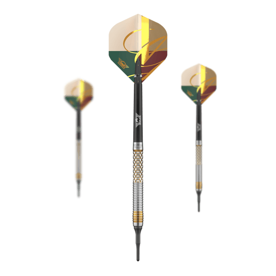 Bulls NL Vintago Shark Softdarts - 18g Abgebildet ist das Bulls NL Vintago Shark Softdarts - 18g Set. Es zeigt ein komplettes Set von Softdarts mit besonderem Design.