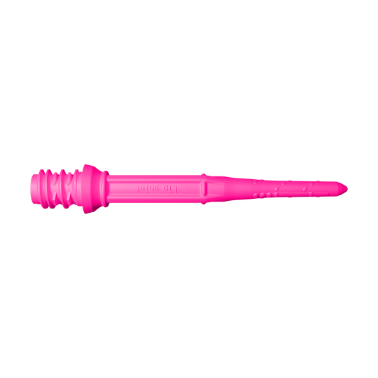 LIP_L-Style_Premium_Lippoints_30_Softdartspitzen_30erPack_NeonPink_2 Das Bild zeigt eine pinke Dartspitze des Produkts "L-Style Premium Lippoints 30 (30er Pack) - 30mm". Die Spitze hat eine Länge von 30 mm und ist speziell für Softdarts geeignet.