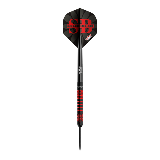 Dardos de acero Bulls NL Stefan Bellmont 90 - 23 g Diese Abbildung zeigt die Bulls NL Stefan Bellmont 90 Steeldarts 23g. Die Steeldarts zeichnen sich durch ihr stilvolles Design und hohe Qualität aus.
