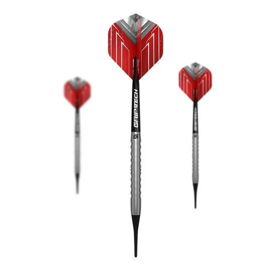 Dardos suaves GOAT Podium Silver - 18 g Hier sind die GOAT Podium Silver Softdarts mit einem Gewicht von 18g abgebildet. Das Set besteht aus hochwertigen silberfarbenen Softdarts.