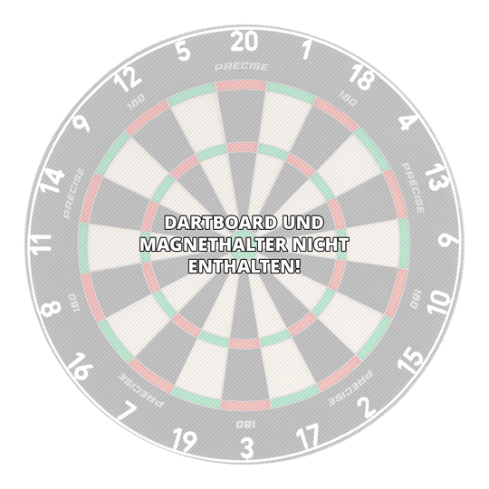 Precise 180 OnePiece Lasercut Zahlenring Das Bild zeigt einen Zahlenring, Classic White, für ein Dartboard. Das Produkt wird genutzt, um die Felder des Dartboards zu markieren.