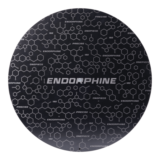 Precise 180 Endorphine Steeldartboard mit Nummernring - Infinity Blue Dieses Bild zeigt das Precise 180 Endorphine Steeldartboard mit Nummernring in Weiß. Es ist ein hochwertiges Dartboard mit klaren Zahlen.