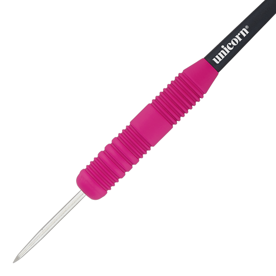 Fléchettes Unicorn Core Plus en acier rose caoutchouté