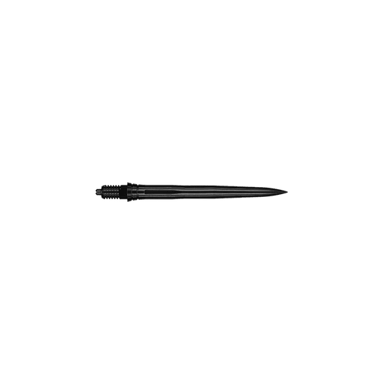 Das Bild zeigt EVO181 Caliburn EZ-EVO Dartspitzen Smooth Schwarz 28mm. Es handelt sich um schwarze Dartspitzen in glatter Ausführung.