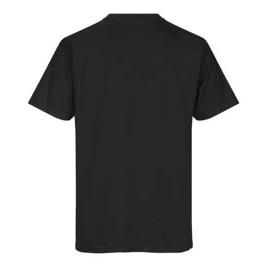 Tričko Barrels and Shafts - Černé Dies ist ein einfaches schwarzes T-Shirt. Auf dem Bild ist die Rückseite des T-Shirts zu sehen.