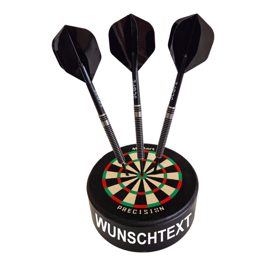 McDart Precision Mini Dartboard mit Wunschtext Hier ist ein Produktfoto mit dem Dateinamen 765_McDart_Mini_Precision_Dartboard_Darthalter_1_Arial zu sehen. Weitere Produktdetails sind nicht verfügbar.