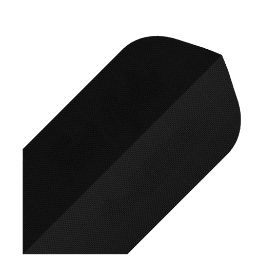 Dies ist ein schwarzer Nylon-Stoff Slim Flight. Der Flight ist für Dartpfeile geeignet und hat eine schlanke Form.