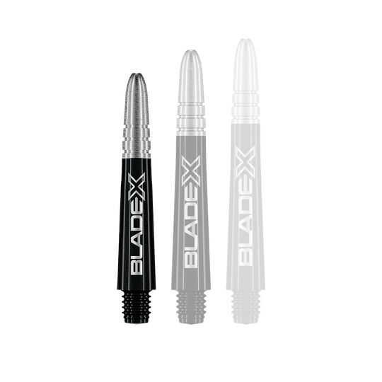 Winmau Vecta Blade X Shafts - Schwarz Bild von Winmau Vecta Blade X Shafts in Schwarz mit 34mm Länge. Die Dartschäfte sind schlank und modern gestaltet.