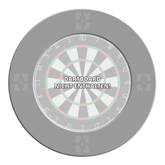 Obložení terče McDart Precision Nano Dieses Bild zeigt das Produkt MSF-K3_McDart_Precision_Nano_Dartboard_Surround_Grau_3. Es handelt sich um ein Dartzubehör in grauer Farbe.