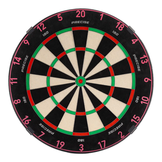 Precise 180 Endorphine Steeldartboard mit Nummernring - Cyber Pink Das Precise 180 Endorphine Steeldartboard mit Nummernring in Cyber Pink ist auf dem Bild dargestellt. Es eignet sich perfekt für anspruchsvolle Dartspieler.