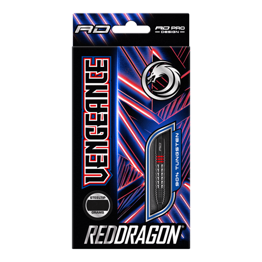 Niebieskie stalowe strzałki Red Dragon Vengeance