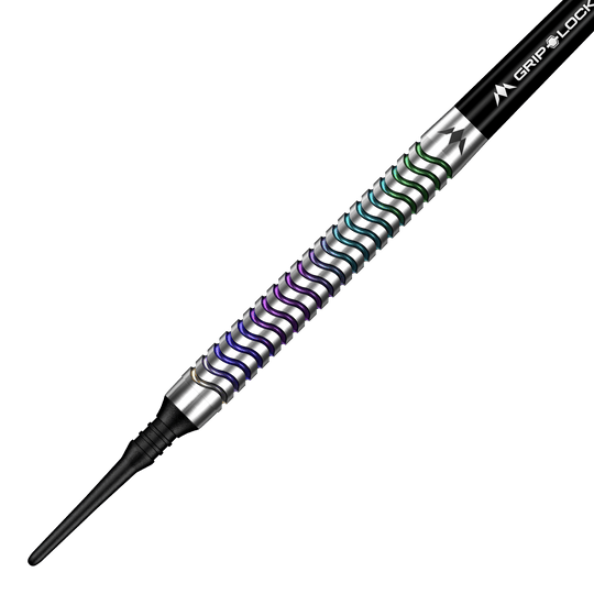 Mission Mirage Softdarts - 20g sind auf dem Bild abgebildet. Das Bild stellt die Form und das Design der Softdarts dar.