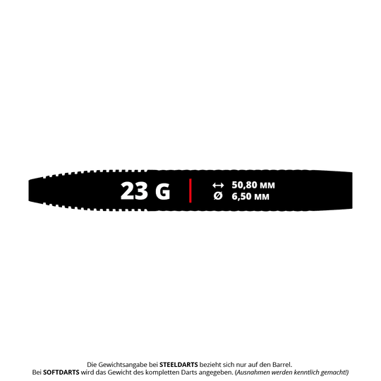 Auf dem Bild ist das Winmau John Brown Signature Edition Steeldarts - 23g Set zu erkennen. Diese Steeldarts sind für ambitionierte Spieler konzipiert.