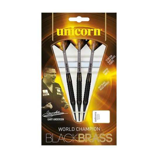 Unicorn World Champion Gary Anderson Black Brass Softdarts - 19 g