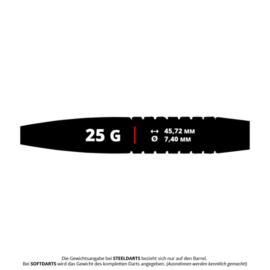 Abgebildet sind die Red Dragon 50 Year Collection Element 6 C Steeldarts - 25g. Diese Darts gehören zu einer limitierten Jubiläumskollektion.