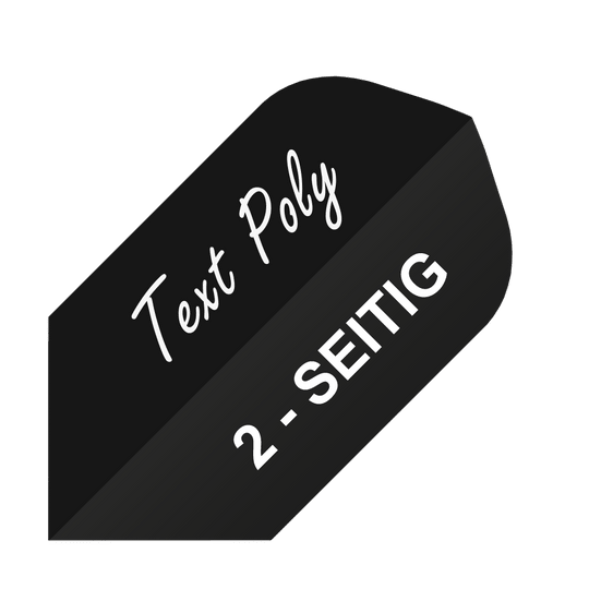 10 set of printed flights on 2 sides - desired text - poly slim