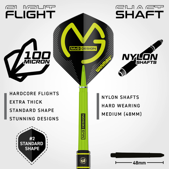 Winmau Michael Van Gerwen steel darts - 21 g Winmau Michael Van Gerwen steel darts - 21 g