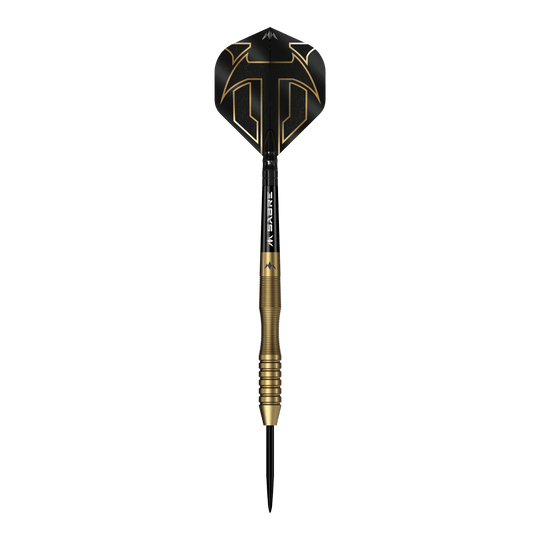 Freccette Mission Viktor Tingstrom Gold Steel - 22 g Mission Viktor Tingstrom Gold Steeldarts - 22g Darts abgebildet. Das Bild zeigt das Design und die Farbe der Steeldarts.