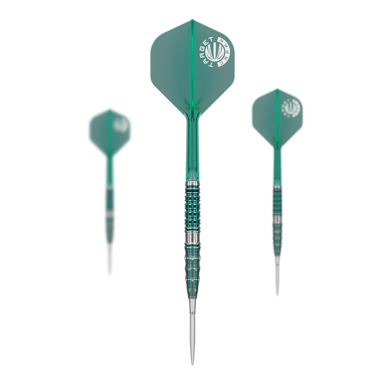 Target Japan Mikuru Suzuki The Miracle GEN7 Swiss Point Steeldarts - 23 g Abgebildet ist ein Set Target Japan Mikuru Suzuki The Miracle GEN7 Swiss Point Steeldarts mit 23g Gewicht. Das Produkt ist für den professionellen Dart-Sport konzipiert.