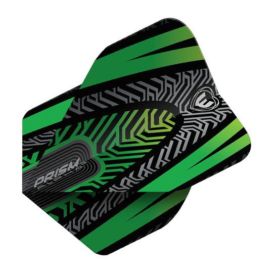 Standardní letky Winmau Prism Alpha Black Green č. 2 Dieses Bild zeigt ein Winmau Prism Alpha Schwarz Grün No2 Standard Dartflight. Das Flight hat ein modernes Muster in Schwarz, Grün und Grau.