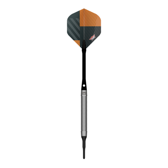 Šipky Bulls NL Volt Orange Soft - 18g Abgebildet sind Bulls NL Volt Orange Softdarts - 18g. Die Darts sind in verschiedenen Ansichten dargestellt.