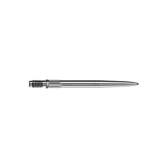 Mission R2.5 Rapid Point SM1 Dartspitzen - Silber Mehrere silberne Dartspitzen sind dargestellt. Es handelt sich um Mission R25 Rapid Point SM1 Dartspitzen mit 30mm Länge.