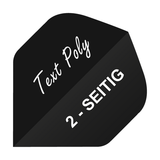 10 Satz Bedruckte Flights 2-Seitig - Wunschtext - Poly Standard