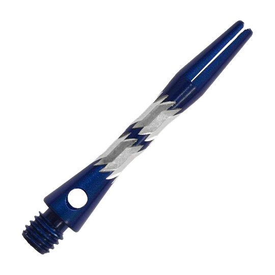 Bulls NL Minor Aluminium Shafts - Blau - 33 mm Das Bild zeigt Bulls NL Minor Aluminium Shafts in Blau, 33 mm. Sie sind speziell für den Einsatz bei Dartpfeilen gefertigt.