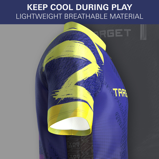 Target Luke Littler Dartshirt 2026 Das Bild zeigt das Target Luke Littler Dartshirt 2026. Das Dartshirt ist für Dartspieler entworfen und bietet einen sportlichen Look.