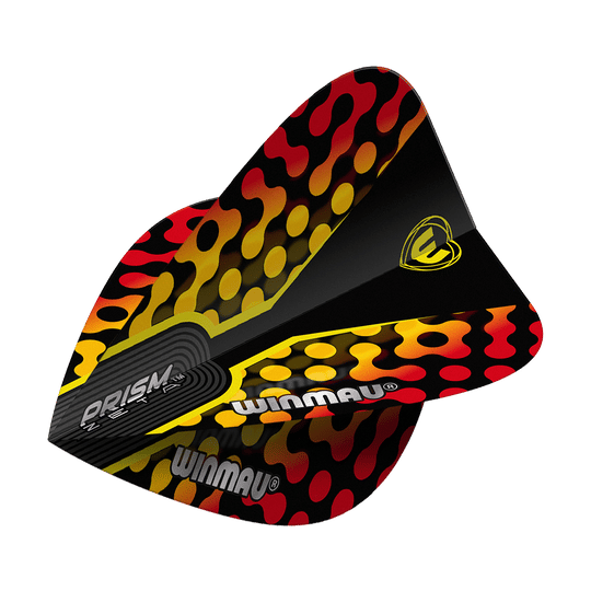Winmau Zeta Vols de cerf-volant rouge jaune noir