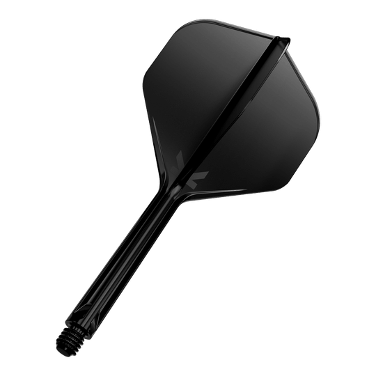 Système de vol standard Target K-Flex No2 - Noir Dies ist ein schwarzer Dartflight mit Schaft. Das Design ist schlicht und modern gehalten.