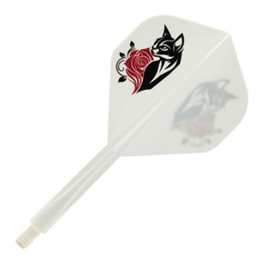 Condor AXE Black Cat White Standard Flight-Shaft-System Abgebildet ist das Condor AXE Black Cat White Standard Flight-Shaft-System. Das Produkt bietet eine Kombination aus Flight und Shaft für mehr Stabilität beim Dartspiel.