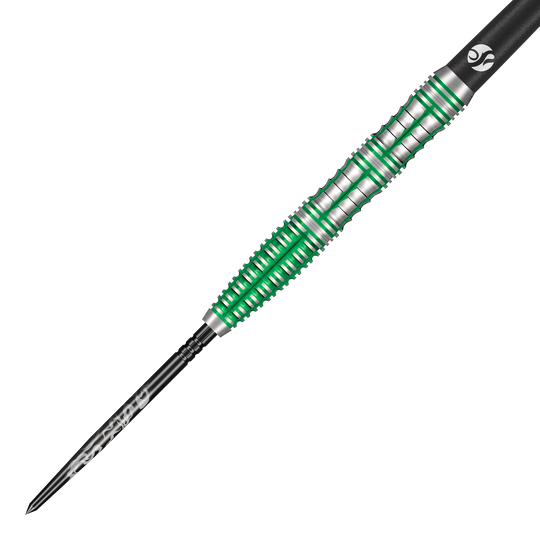Das Produkt zeigt Shot Alchemy Mythril TurboPoints Steeldarts. Mehrere Darts liegen nebeneinander.