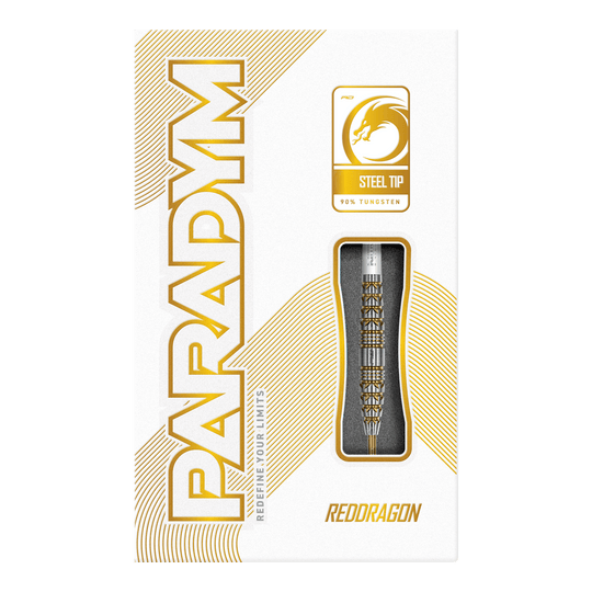 Dardos de acero Torpedo Red Dragon Paradym Gold Abgebildet ist das Produkt Red Dragon Paradym Gold Torpedo Steeldarts. Es handelt sich um hochwertige Steeldarts mit goldfarbenem Design.