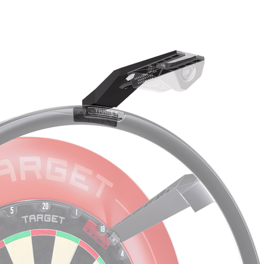 Bras de caméra Target OMNI VIRT Gezeigt wird der Target OMNI VIRT Kamera Arm. Der Arm ist robust gebaut und speziell für Dartspieler entwickelt.