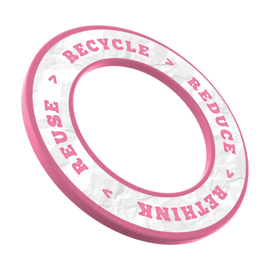 McDart Recycle Reduce Rethink Reuse Dartboard Surround Hier ist das Produkt ‚MSF-C10 McDart Recycle Reuse Reduce Rethink Surround Rosa‘ abgebildet. Die Dart-Surround ist in einem rosafarbenen Ton gestaltet.