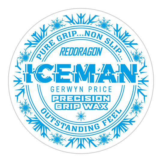 Cera para dedos Red Dragon Gerwyn Price Iceman Precision Grip Wax Das Bild zeigt eine runde Dose des Produkts "Red Dragon Gerwyn Price Iceman Precision Grip Wax". Auf der Dose steht in blauer Schrift, dass das Wachs für einen reinen und rutschfesten Griff sowie ein herausragendes Gefühl sorgt.