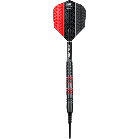Target Vapor8 Zwart Rood zachte dartpijlen - 19g