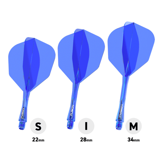 Systém letky Winmau Fusion č. 6 modrý Abgebildet ist das Winmau Fusion Flight-Shaft-System No6 in Blau. Es dient zur Stabilisierung von Dartpfeilen.