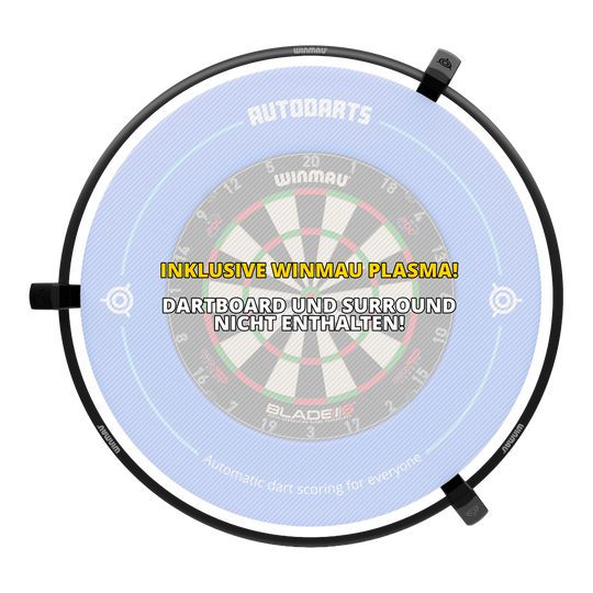 Systém automatického bodování Autodarts Vantage Das Bild zeigt Autodarts Vantage Auto-Scoring-System. Es handelt sich vermutlich um ein automatisches Punktezählsystem für Dartspiele.
