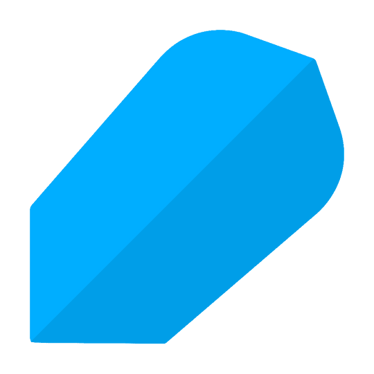 Lotki Poly-Plain Slim w kolorze niebieskim Dies ist ein blauer Poly-Plain Slim Flight. Der Flight ist für Dartpfeile und hat eine schlanke Form.