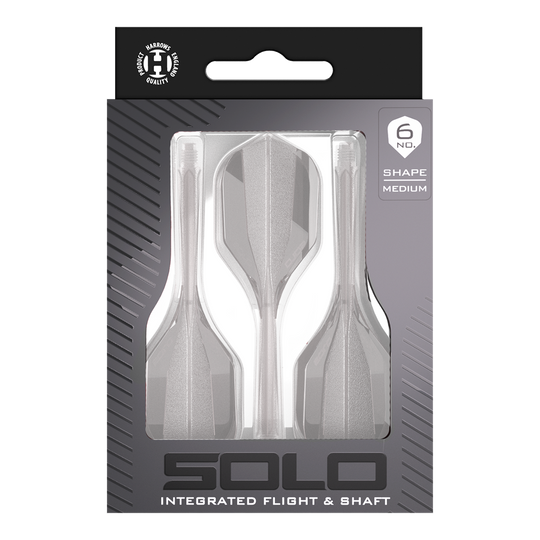 System wału lotniczego Harrows Solo No6 – przezroczysty Harrows Solo No6 Flight-Shaft-System in transparenter Ausführung. Das Produkt ist deutlich und klar auf dem Bild zu erkennen.