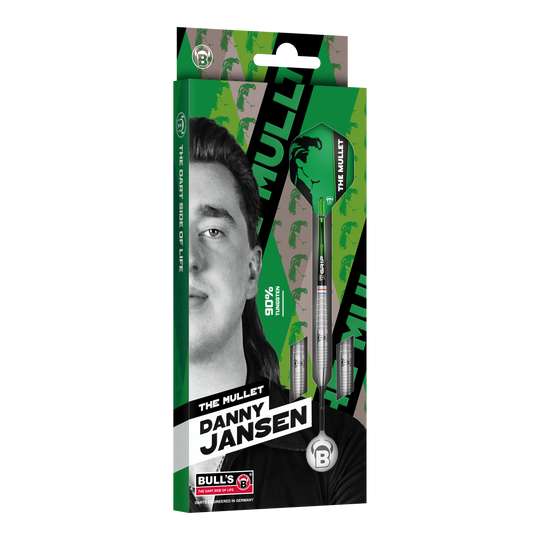 Fléchettes en acier Bulls Danny Jansen G2 Das Produkt Bulls Danny Jansen G2 Steeldarts wird gezeigt. Das Bild veranschaulicht die Bauweise und Details des Steeldarts.