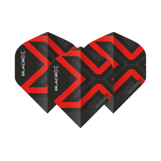 Winmau Prism Delta Blade X Metallic Red No2 Standard Flights Dies ist ein Winmau Prism Delta Blade X Metallic Red No2 Standard Flight. Das abgebildete Produkt ist in roter Farbe gehalten.