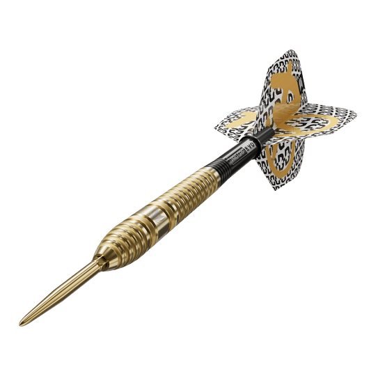 Das Bild zeigt Target Bolide Envy 03 Swiss Point Steeldarts. Diese Darts sind für das Steeldart-Spiel konzipiert.