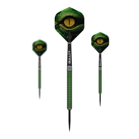 Ocelové šipky Bullet Gator Abgebildet sind die Bullet Gator Steeldarts in einem Set. Die Darts sind für das Spiel mit Stahlspitzen geeignet.