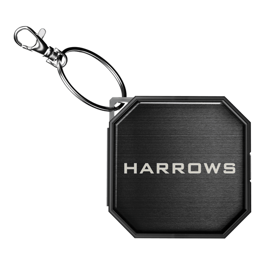 Zu sehen ist das Harrows Premium Quick Point Tool Case. Es dient zur sicheren Aufbewahrung und Organisation von Dart-Tools.
