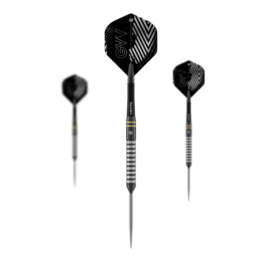 Winmau Gian Van Veen TS Switch Point Steeldarts Zu sehen sind Winmau Gian Van Veen TS Switch Point Steeldarts als Set. Das Bild zeigt mehrere Darts nebeneinander.