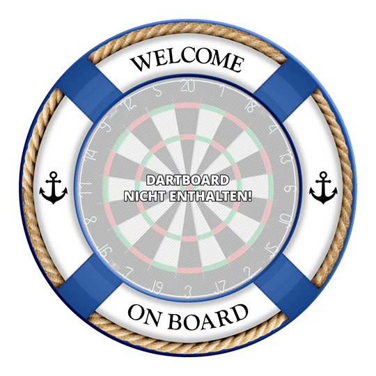 Das Bild zeigt ein Produkt namens MSF-G1 McDart OnBoard Dartboard Surround Blau. Es handelt sich vermutlich um einen blauen Dartboard-Surround von McDart.